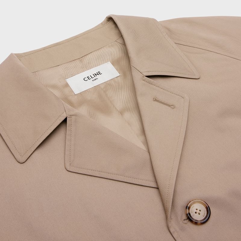 Celine Oversized Mac In Technical Baumwoll Mäntel Beige | CL-591974