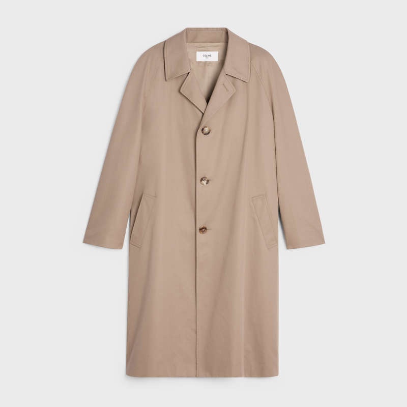 Celine Oversized Mac In Technical Baumwoll Mäntel Beige | CL-591974