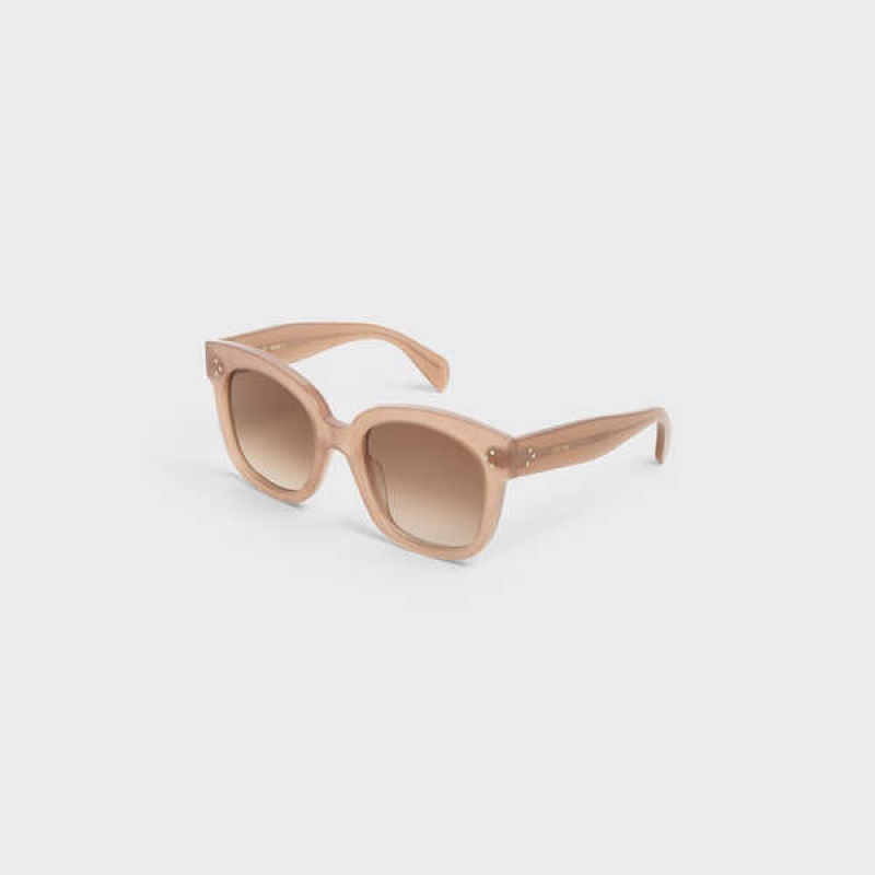 Celine Oversized S002 In Acetate Sonnenbrille Weiß | CL-592439