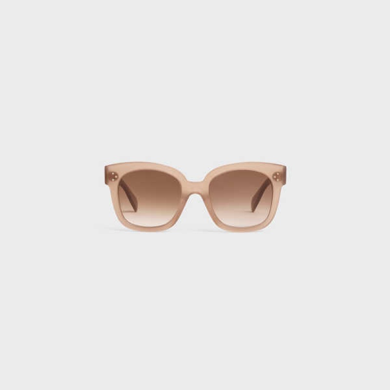 Celine Oversized S002 In Acetate Sonnenbrille Weiß | CL-592439