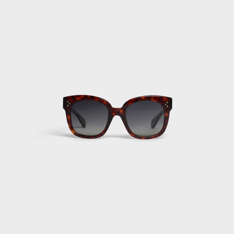 Celine Oversized S002 In Acetate With Polarized Lenses Sonnenbrille Rot | CL-592437