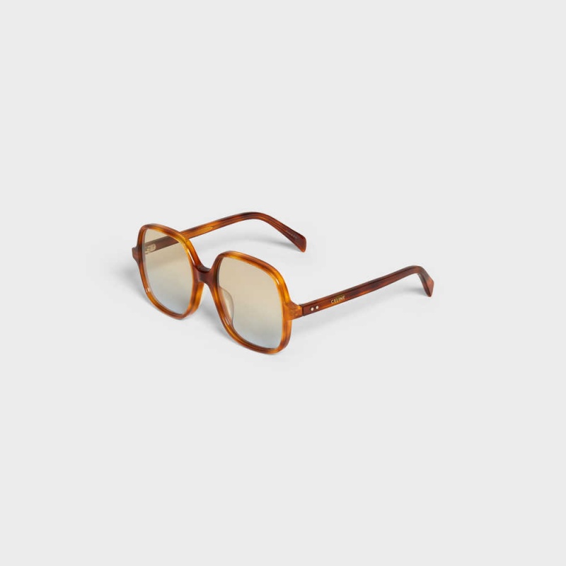 Celine Oversized S244 In Acetate Sonnenbrille Braun | CL-592434