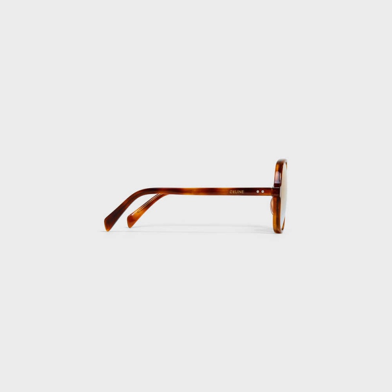 Celine Oversized S244 In Acetate Sonnenbrille Braun | CL-592434