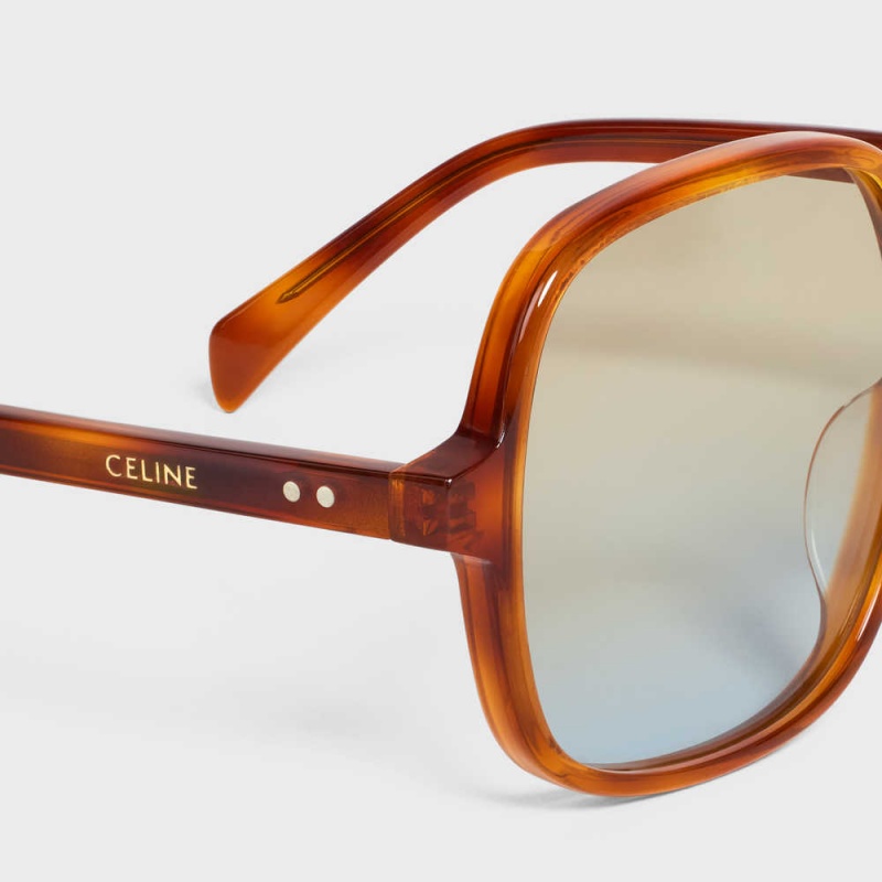 Celine Oversized S244 In Acetate Sonnenbrille Braun | CL-592434