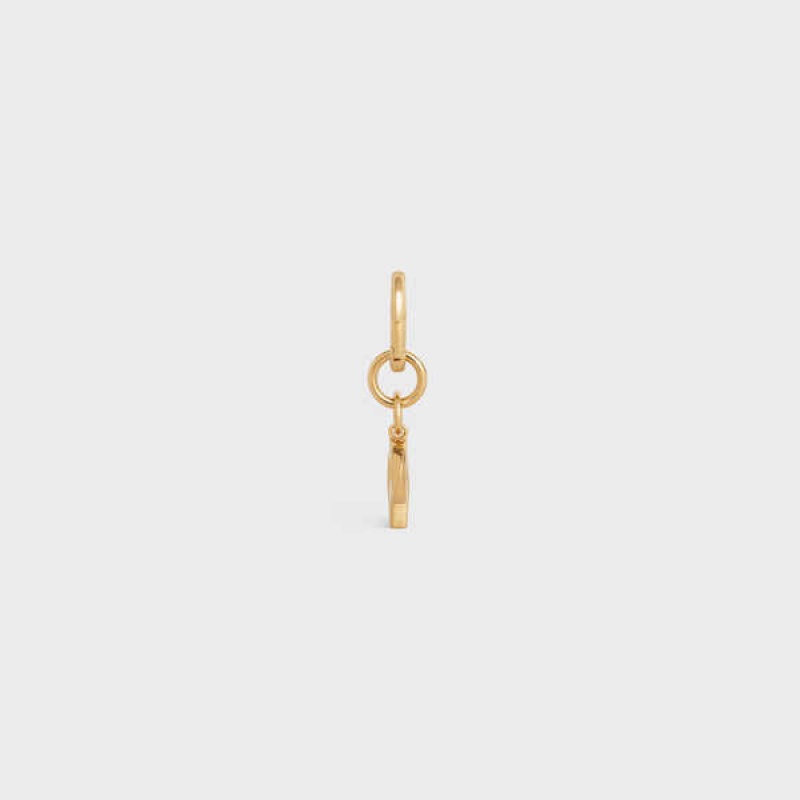 Celine P Charm In Brass Kleine Lederwaren Gold | CL-592935