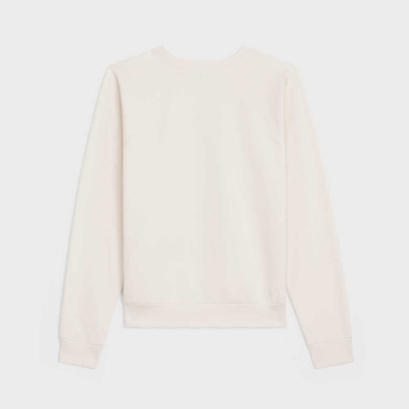 Celine Paris Anchor In Cashmere Fleece Sweatshirts Weiß | CL-592801