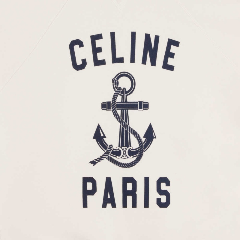 Celine Paris Anchor In Cashmere Fleece Strickwaren Weiß | CL-592709