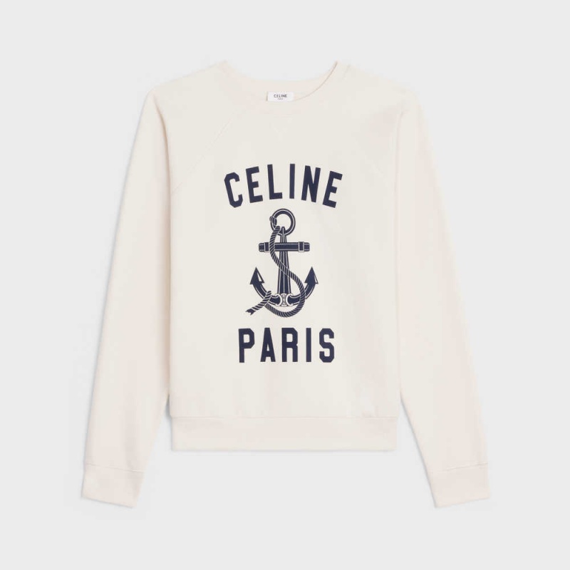 Celine Paris Anchor In Cashmere Fleece Strickwaren Weiß | CL-592709