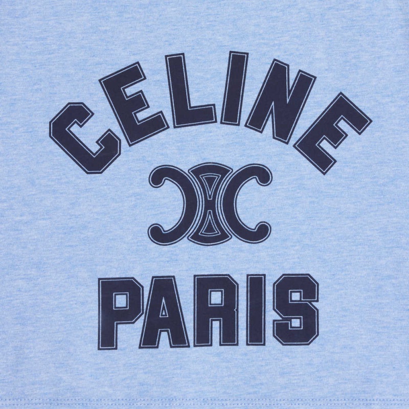 Celine Paris Tank In Baumwoll Jersey Sweatshirts Blau Navy | CL-592796