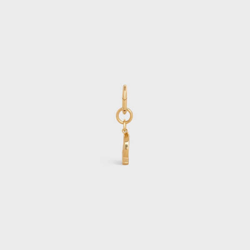 Celine Q Charm In Brass Kleine Lederwaren Gold | CL-592936