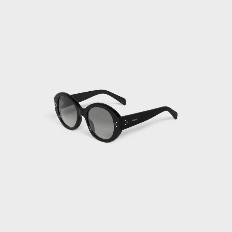 Celine Round S240 In Acetate Sonnenbrille Schwarz | CL-592432