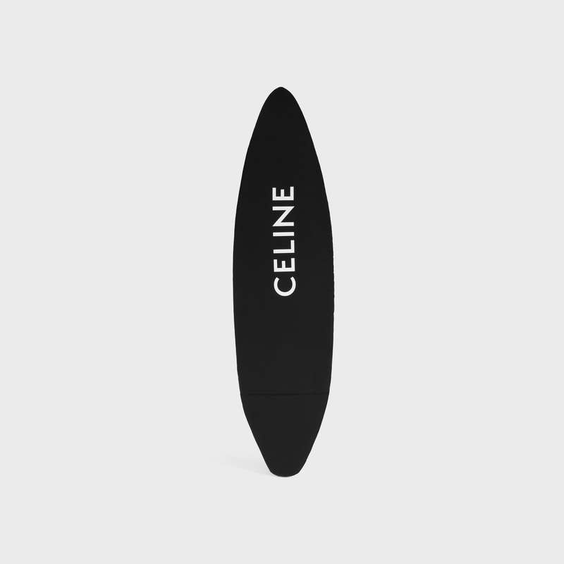 Celine Shortboard With Celine Black Logo In Resin And Fiberglass Lifestyle Weiß Schwarz | CL-591681