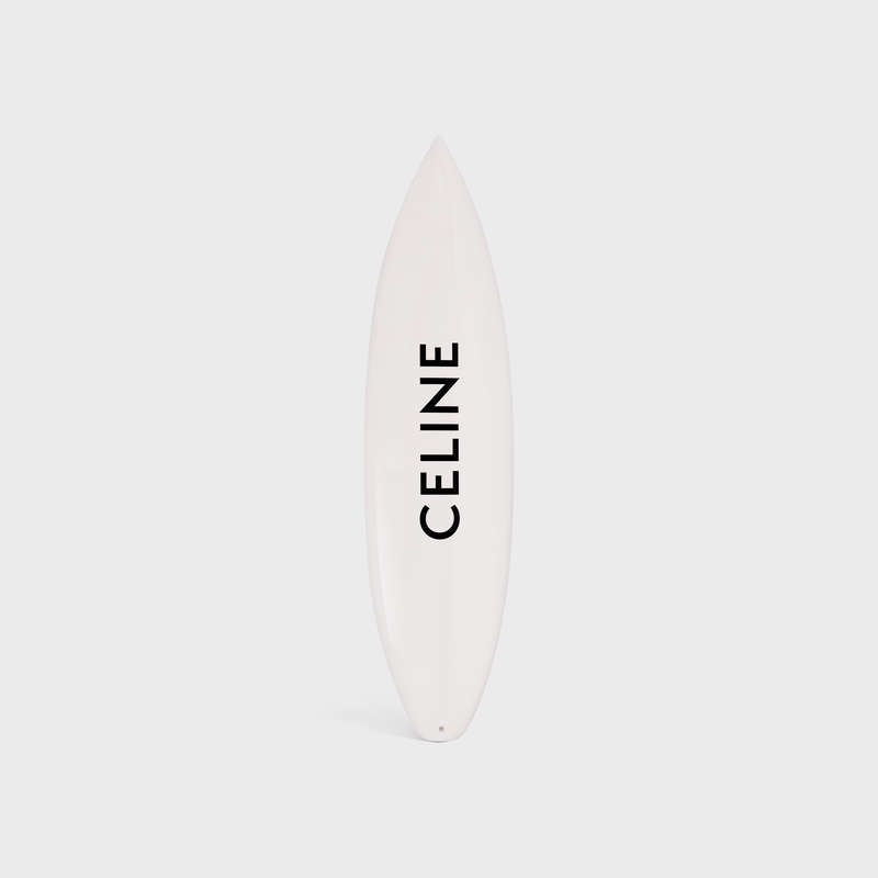 Celine Shortboard With Celine Black Logo In Resin And Fiberglass Lifestyle Weiß Schwarz | CL-591681