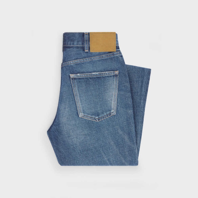 Celine Slim Jeans In Dark Union Wash Denim Hose Dunkelwaschen | CL-592726