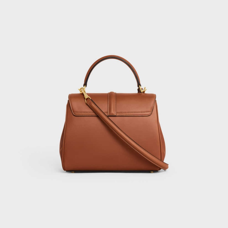 Celine Small Bag In Natural Calfskin 16 Braun | CL-593276