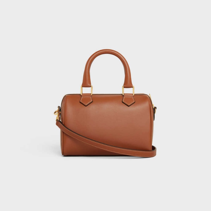 Celine Small Boston In Smooth Calfskin Cuir Triomphe Braun | CL-593149