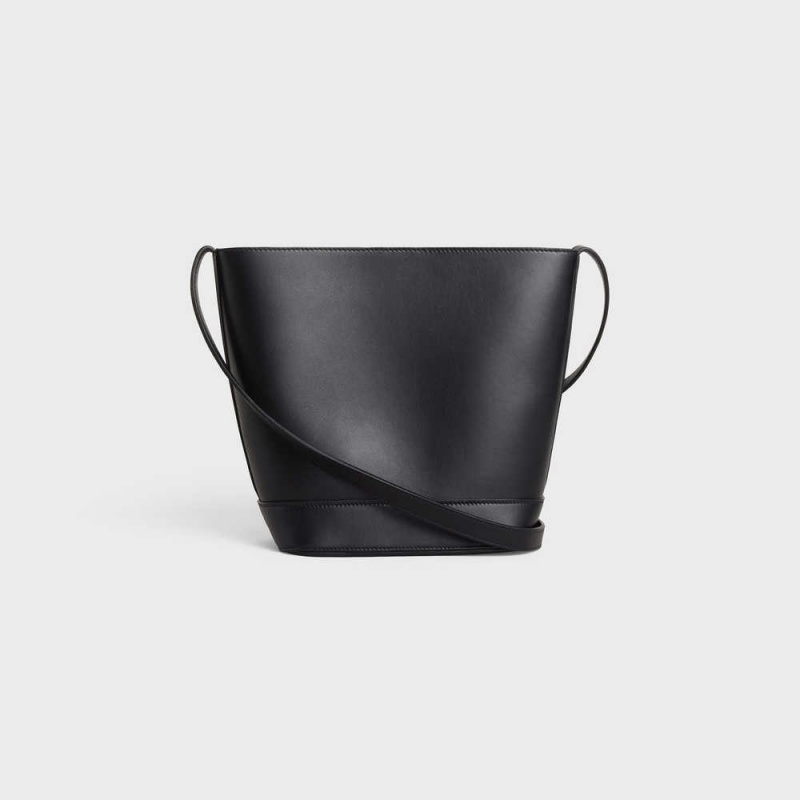 Celine Small Bucket In Smooth Calfskin Cuir Triomphe Schwarz | CL-593145