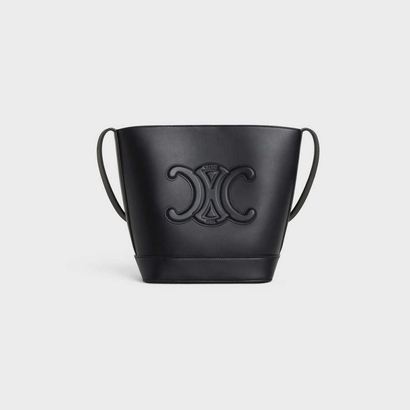 Celine Small Bucket In Smooth Calfskin Cuir Triomphe Schwarz | CL-593145