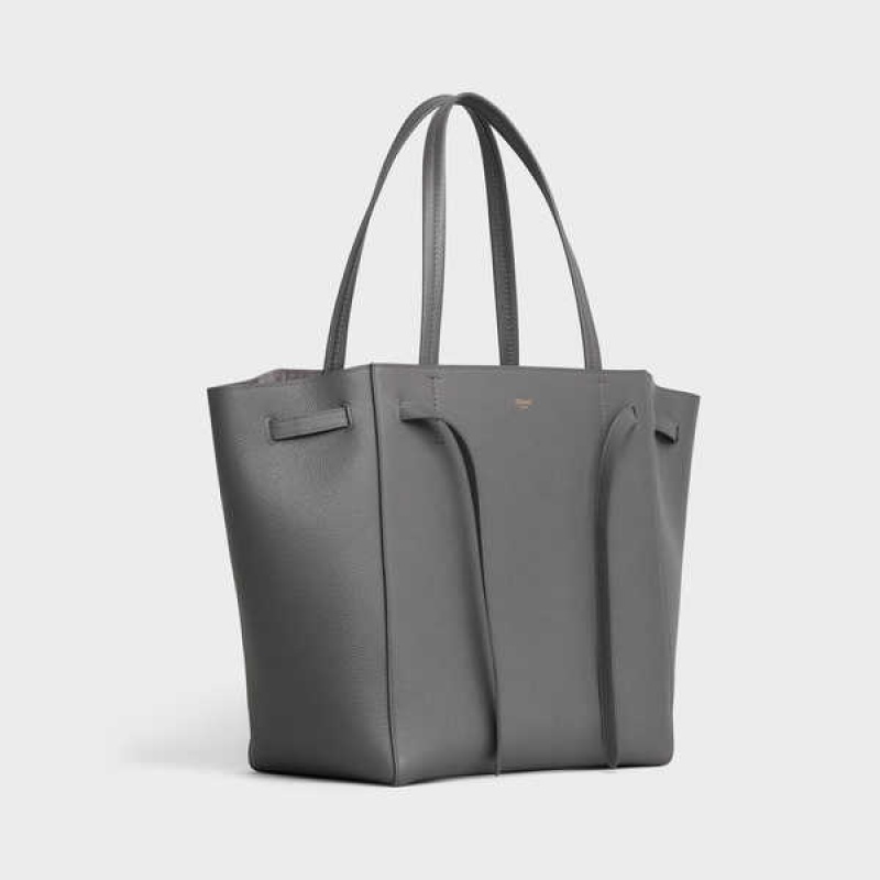 Celine Small Phantom In Soft Grained Calfskin Cabas Grau | CL-593092