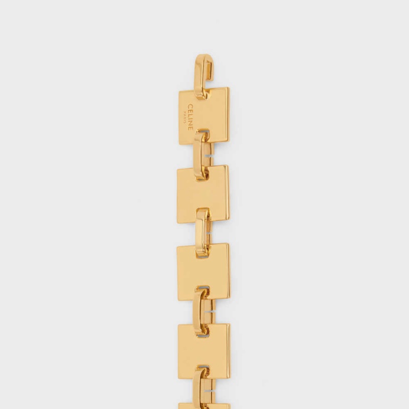 Celine Square Chain In Brass Gürtel Gold | CL-592449