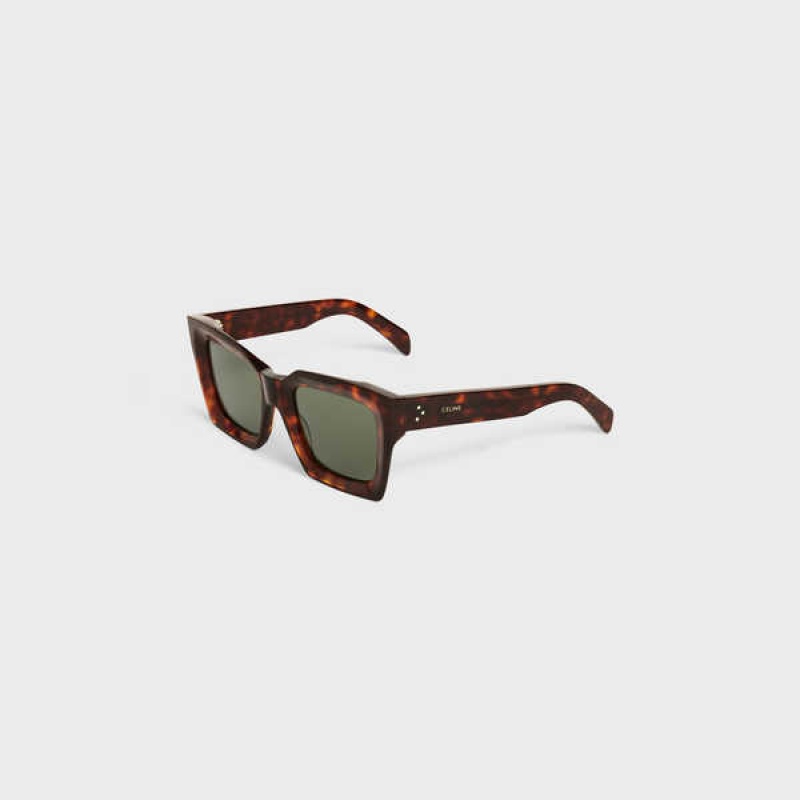 Celine Square S130 In Acetate Sonnenbrille Rot | CL-592440