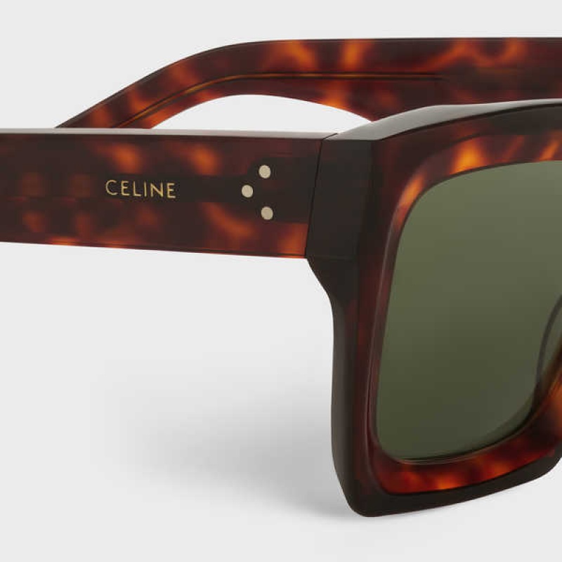 Celine Square S130 In Acetate Sonnenbrille Rot | CL-592440