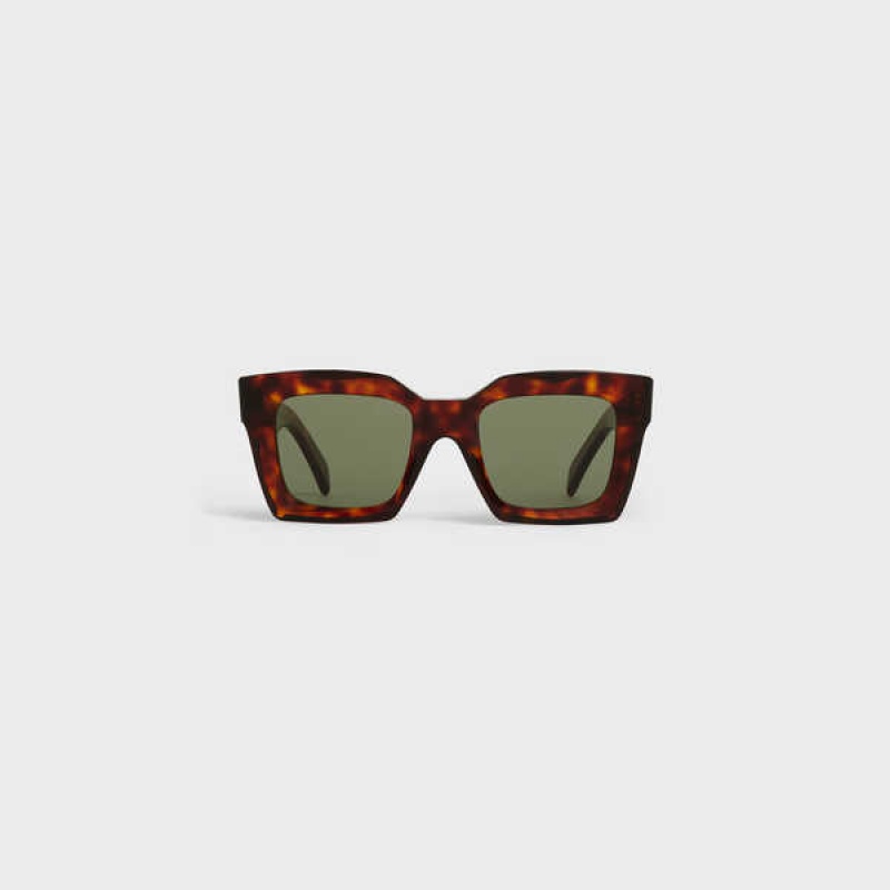 Celine Square S130 In Acetate Sonnenbrille Rot | CL-592440