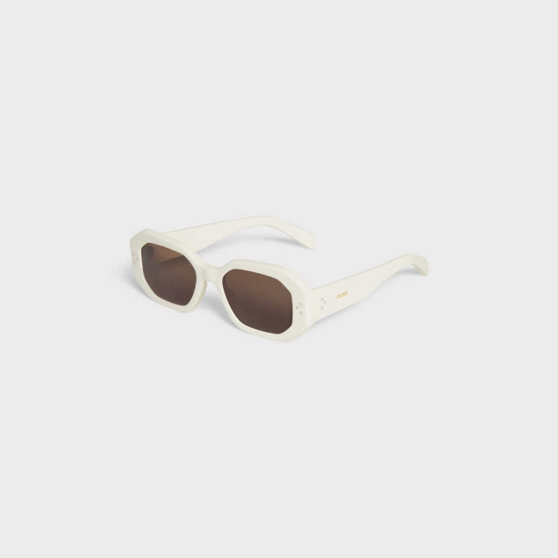 Celine Square S255 In Acetate Sonnenbrille Weiß | CL-592404