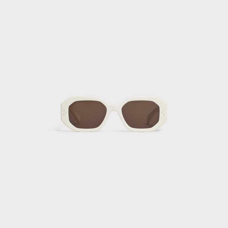 Celine Square S255 In Acetate Sonnenbrille Weiß | CL-592404