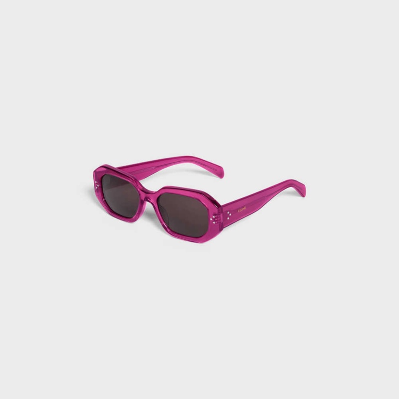 Celine Square S255 In Acetate Sonnenbrille Rosa | CL-592403