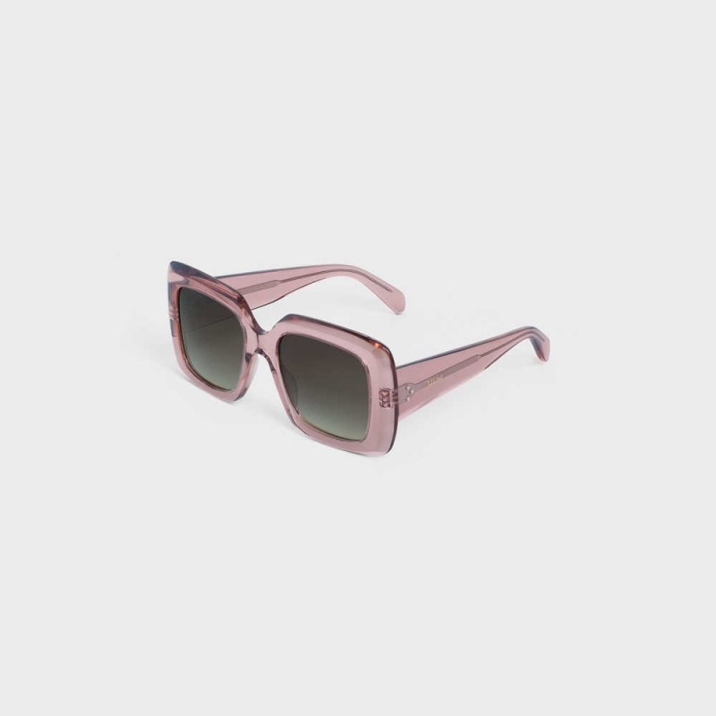 Celine Square S263 In Acetate Sonnenbrille Rosa | CL-592377