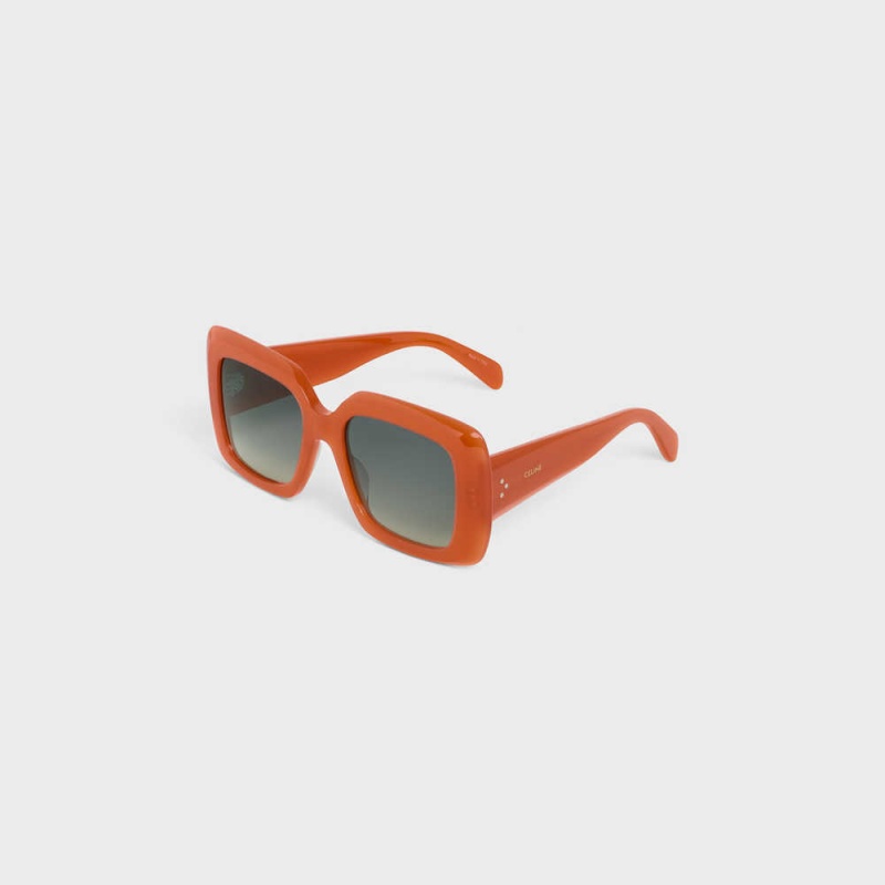 Celine Square S263 In Acetate Sonnenbrille Rot | CL-592375