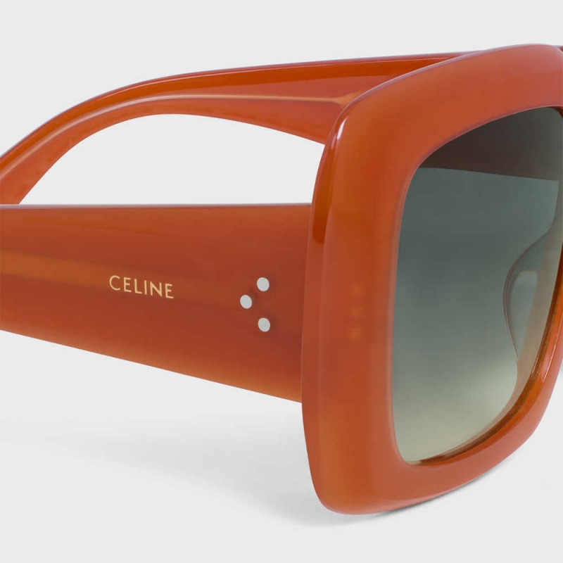 Celine Square S263 In Acetate Sonnenbrille Rot | CL-592375