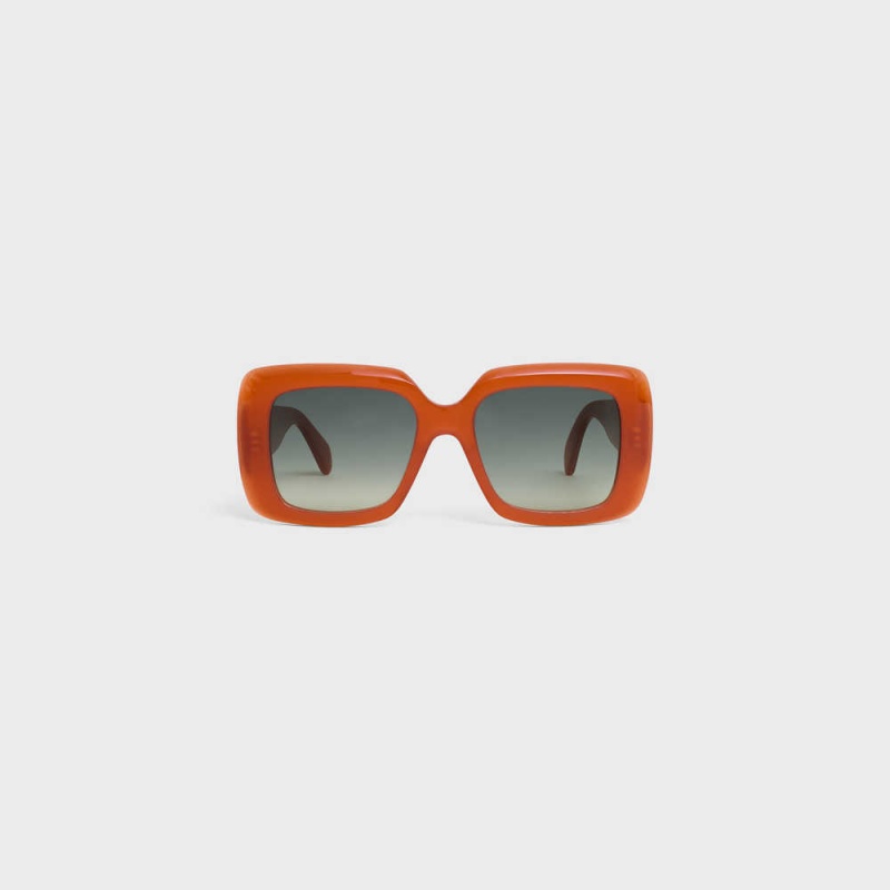 Celine Square S263 In Acetate Sonnenbrille Rot | CL-592375