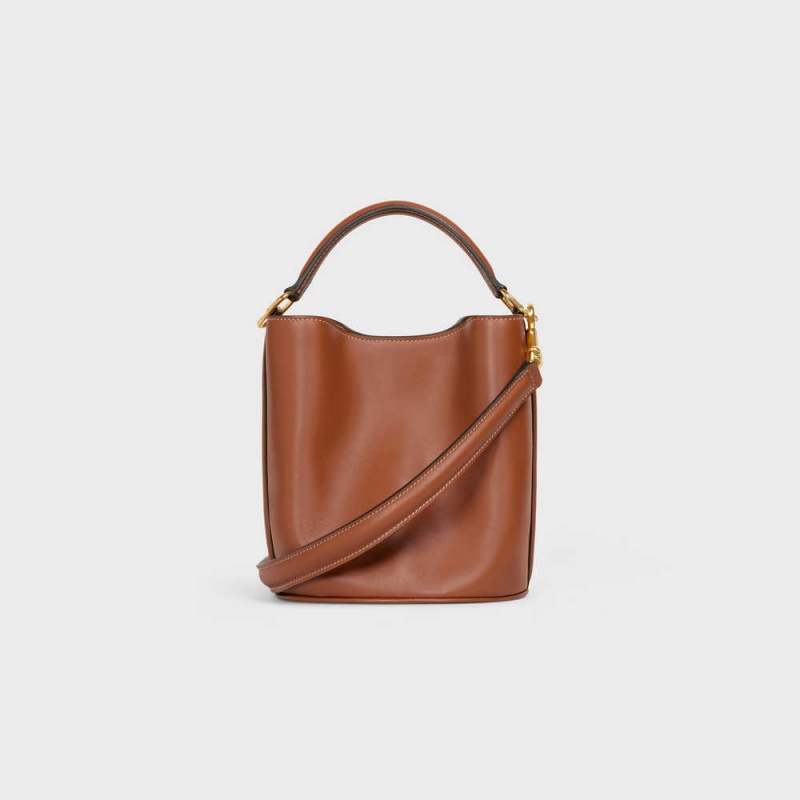 Celine Teen Bucket In Smooth Calfskin 16 Braun | CL-593259