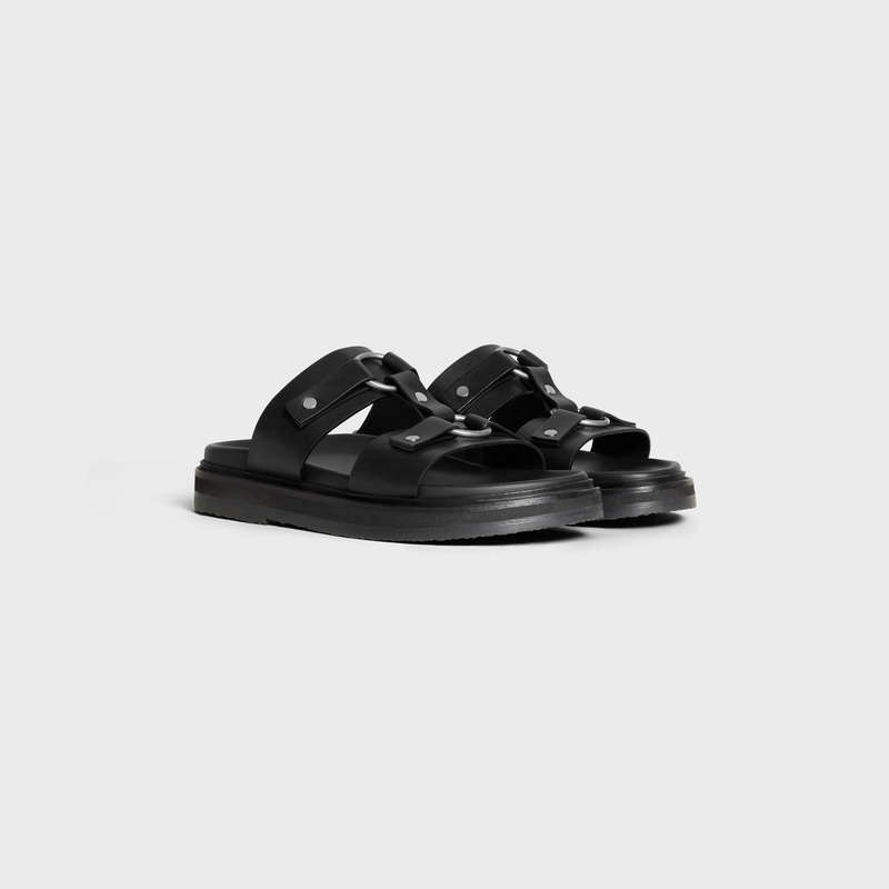 Celine Tippi In Calfskin - Vegetal Tanning Sandalen Schwarz | CL-591888