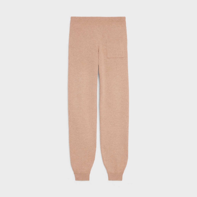 Celine Track In Cashmere Wolle Hose Braun | CL-592753