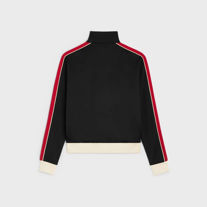 Celine Tracksuit In Double Face Jersey Sweatshirts Schwarz Rot | CL-592120