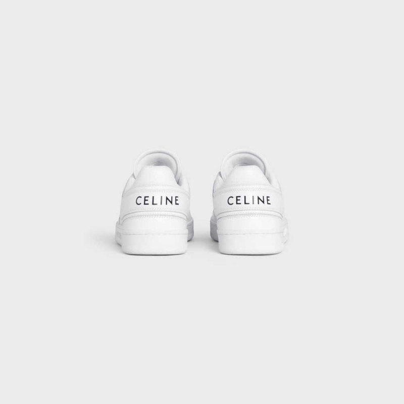 Celine Trainer Low Spitze-up In Calfskin Sneakers Weiß | CL-592551