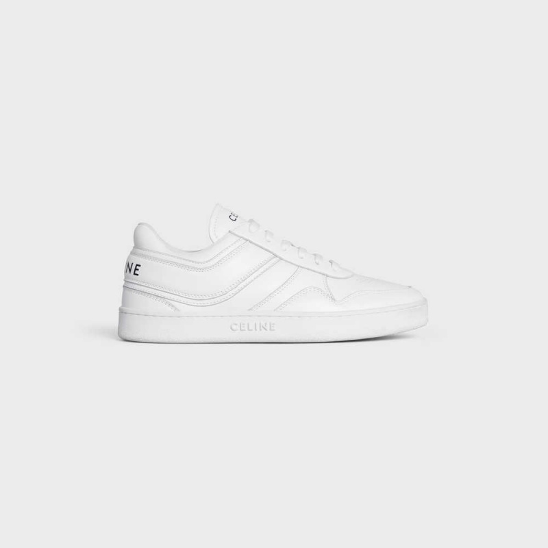 Celine Trainer Low Spitze-up In Calfskin Sneakers Weiß | CL-592551