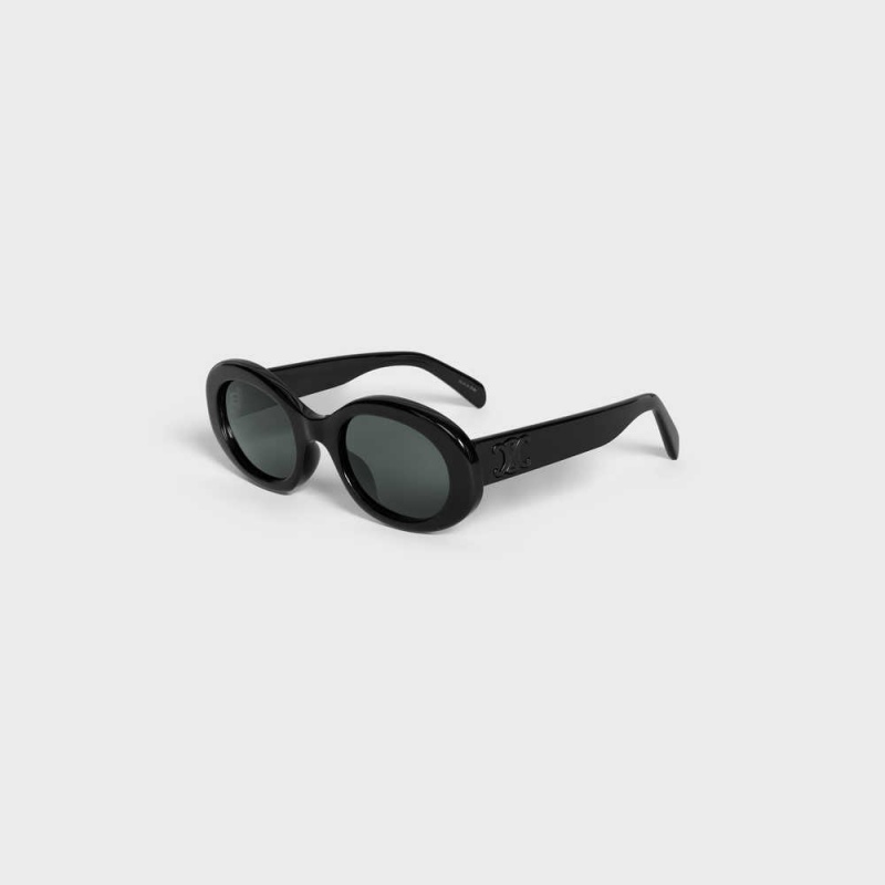 Celine Triomphe 01 In Acetate Sonnenbrille Schwarz Schwarz | CL-592378