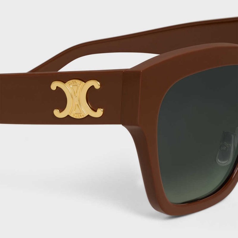 Celine Triomphe 09 In Acetate Sonnenbrille Schokolade | CL-592390