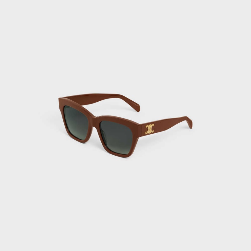 Celine Triomphe 09 In Acetate Sonnenbrille Schokolade | CL-592390