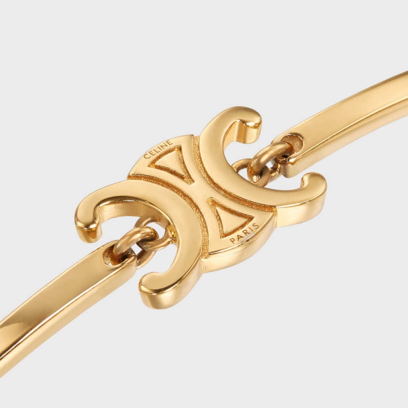 Celine Triomphe Articulated In Brass With Gold Finish Armbänder Gold | CL-592209