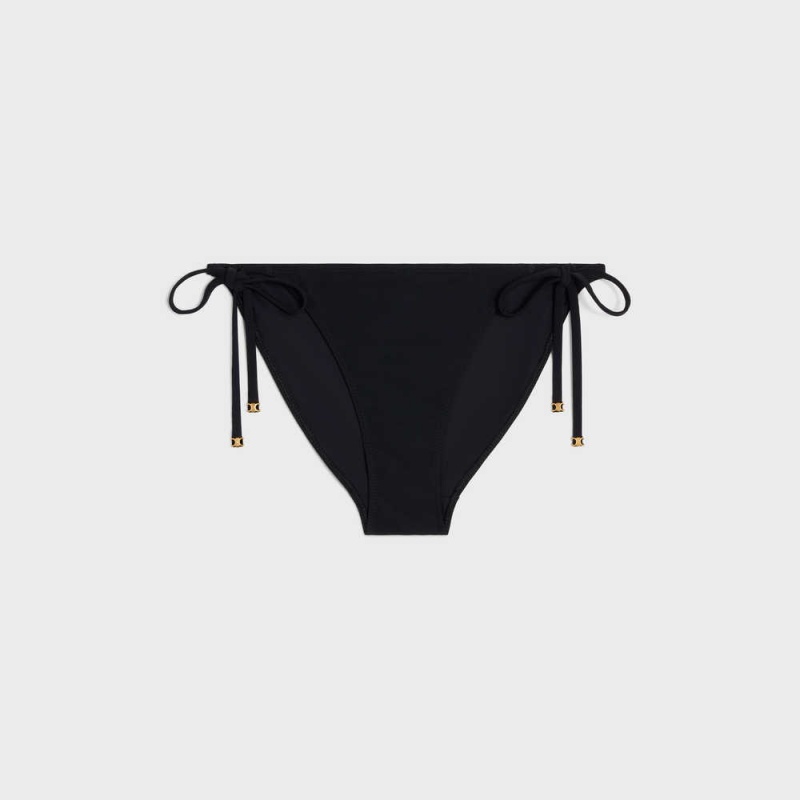 Celine Triomphe Bottom In Matte Jersey Bademode Schwarz | CL-592764