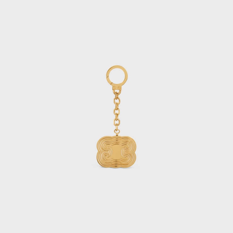 Celine Triomphe Helix Charm In Brass Kleine Lederwaren Gold | CL-592917