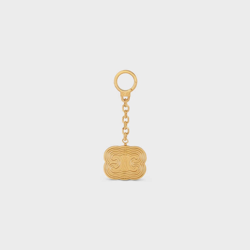 Celine Triomphe Helix Charm In Brass Kleine Lederwaren Gold | CL-592917