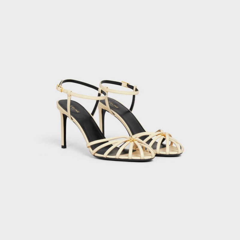 Celine Triomphe In Calfskin Sandalen Gelb | CL-592600