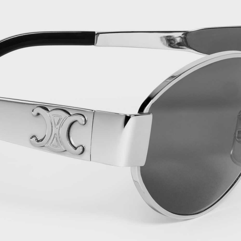 Celine Triomphe Metal 01 In Metal Sonnenbrille Silber | CL-592400