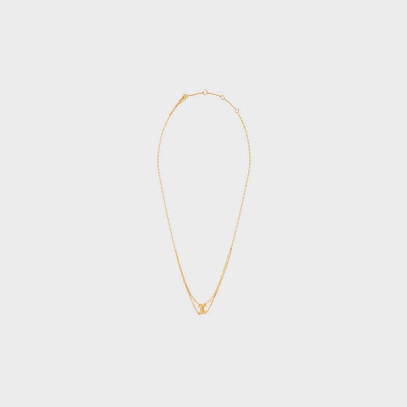 Celine Triomphe Suspended In Brass With Gold Finish Ketten Gold | CL-592247